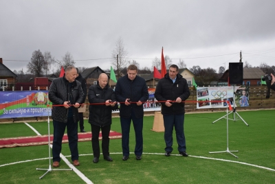 В Хотимске состоялось открытие мини-футбольной площадки