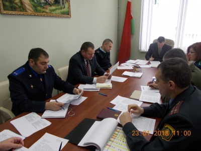 Состоялось заседание координационного совещания по борьбе с преступностью и коррупцией Хотимского района