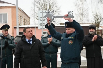 Сегодня в Хотимске торжественно открыли новое пожарное депо (фото)