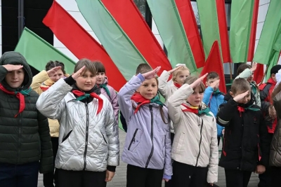 Фотофакт: На Хотимщине прошли торжества, посвященные государственным символам страны